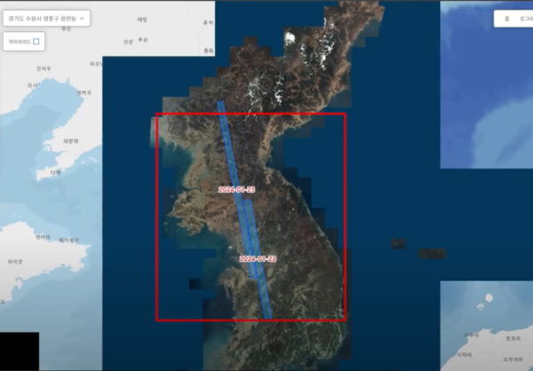 국토정보지리원이 제공하는 위성영상 서비스의 모습. 국토지리정보원 국토정보 플랫폼(map.ngii.go.kr)에서 확인할 수 있다(사진 국토정보지리원 제공)